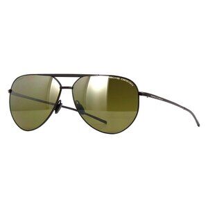 New PORSCHE DESIGN Black Polarised Aviator P8688 A Sunglasses Women